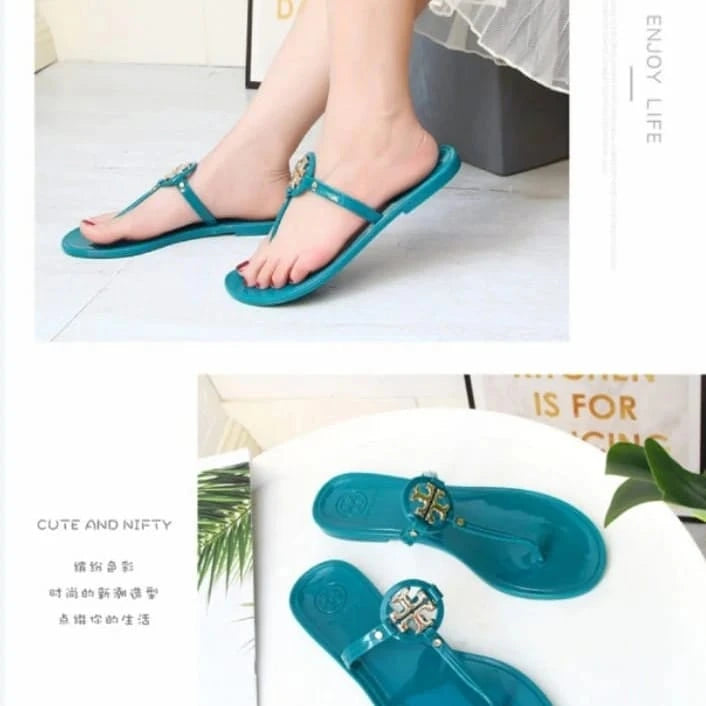 TB JELLY SLIPPERS - BLUE