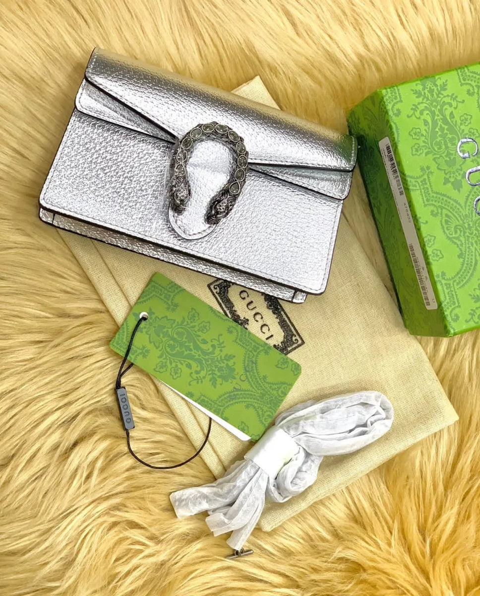 Silver gucci bag sale