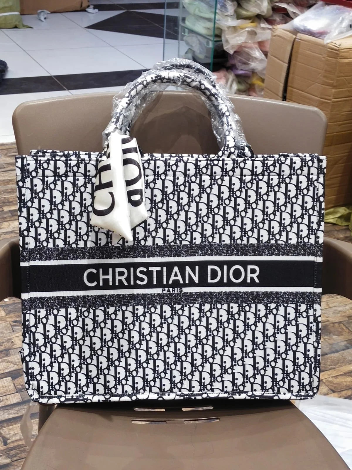 BOOK TOTE BAG - DD GREY