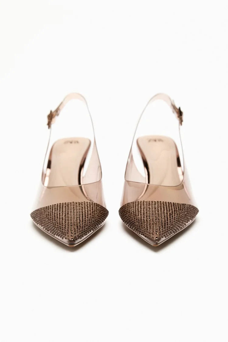 ZARA HIGH-HEEL VINYL SHOES