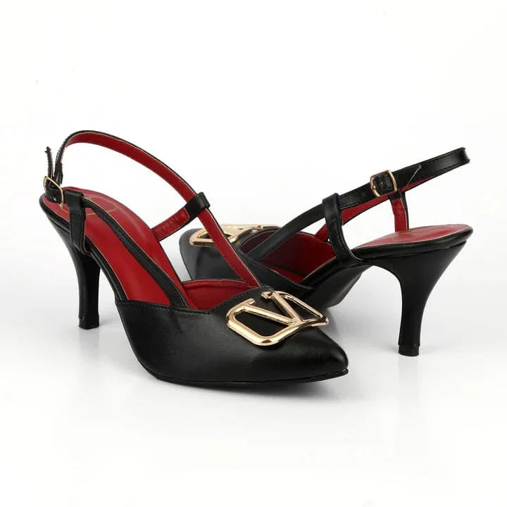 VALENTINO SLINGBACK PUMPS - BLACK