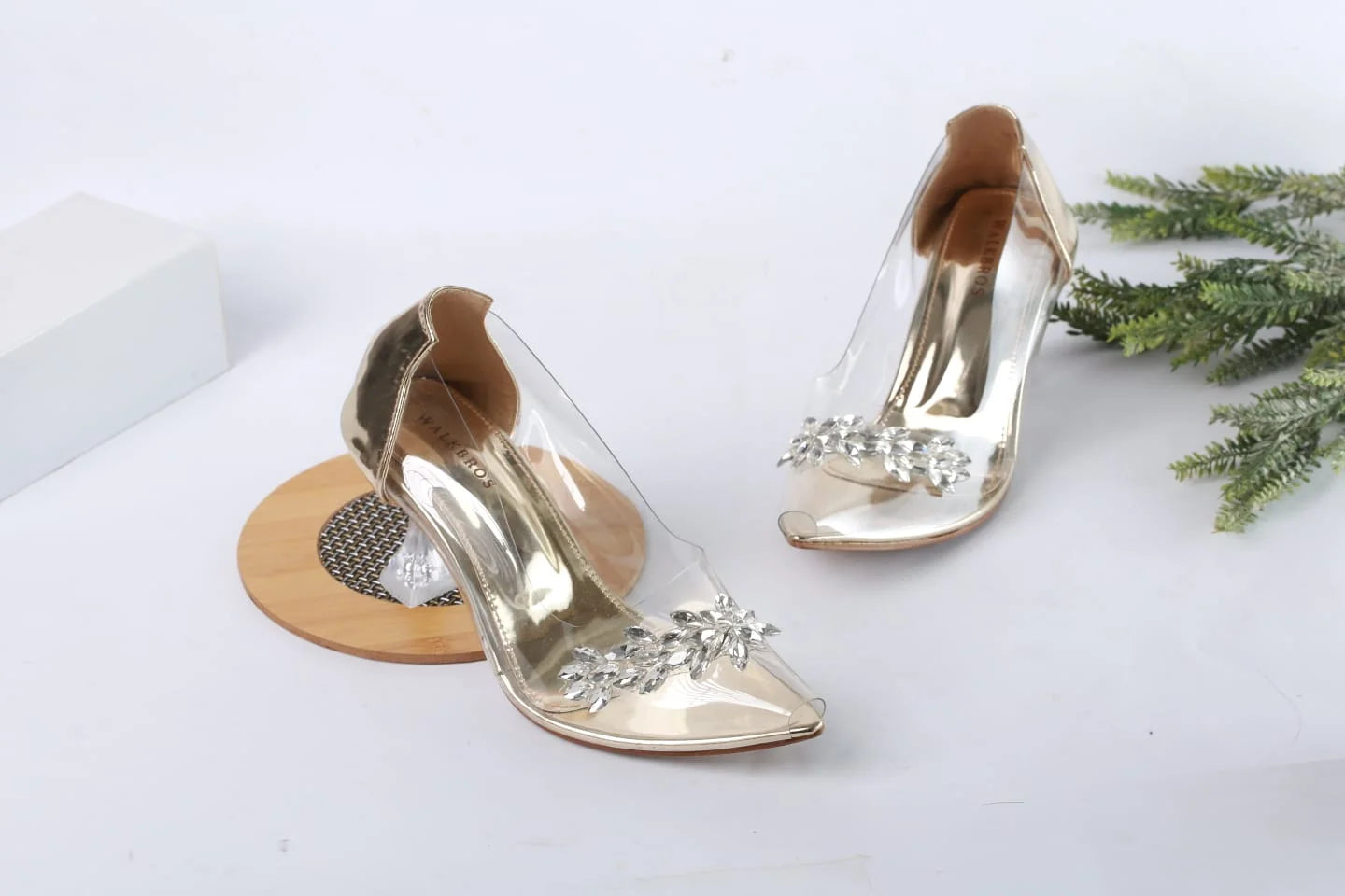 Glass heel shoes sale