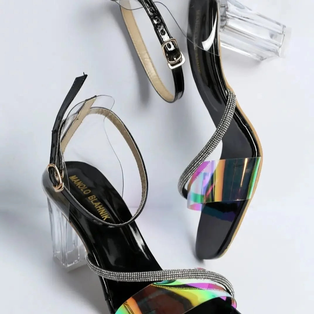 MANOLO RHINESTONE SANDALS