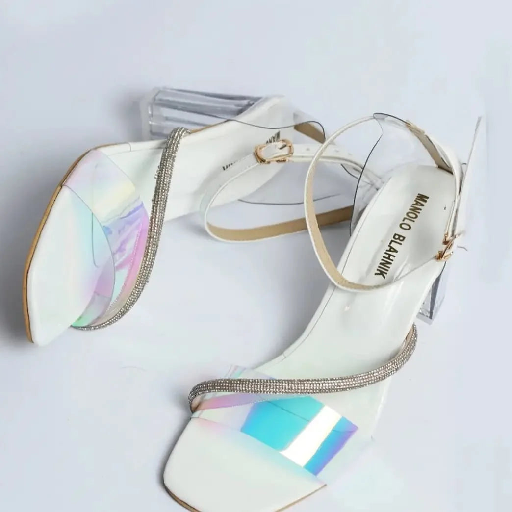 MANOLO RHINESTONE SANDALS