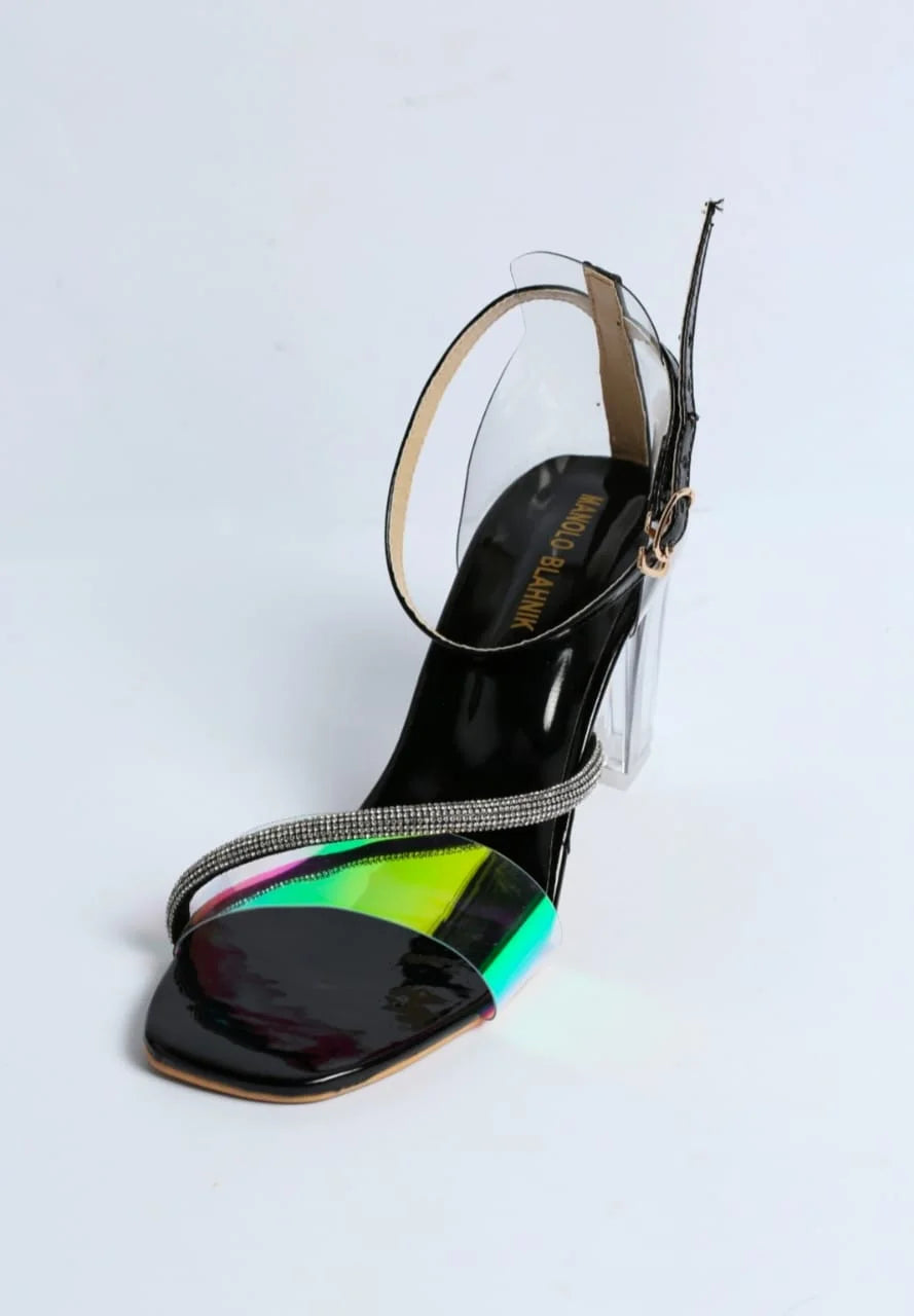 MANOLO RHINESTONE SANDALS