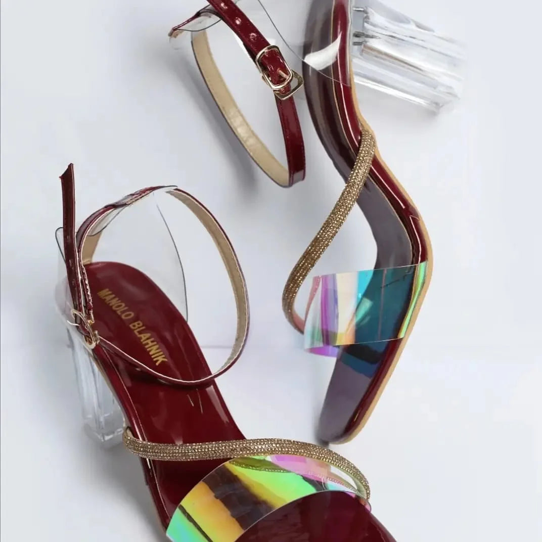 MANOLO RHINESTONE SANDALS
