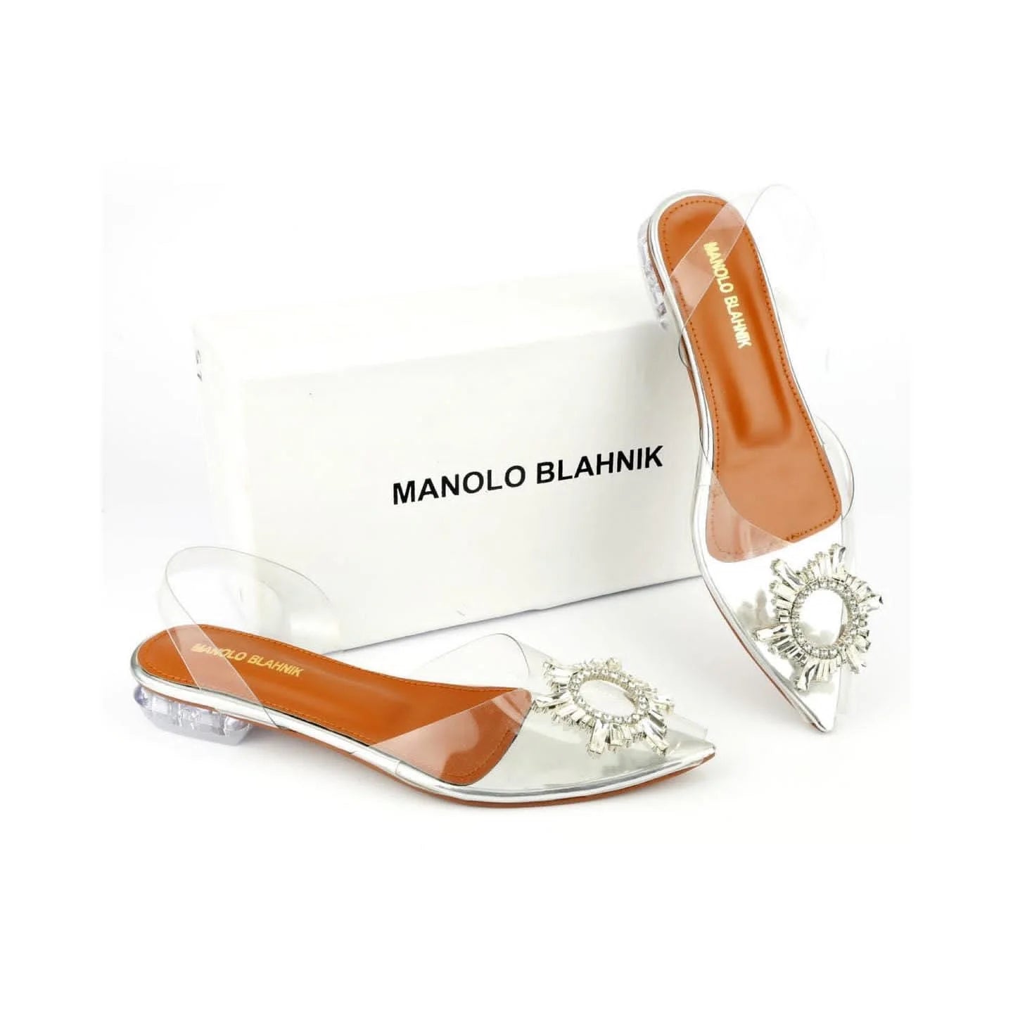 CINDERELLA TRANSPARENT FLAT SANDALS