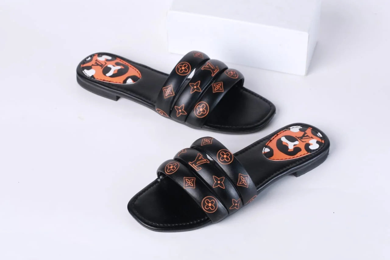 LV CASUAL SLIDES - BLACK
