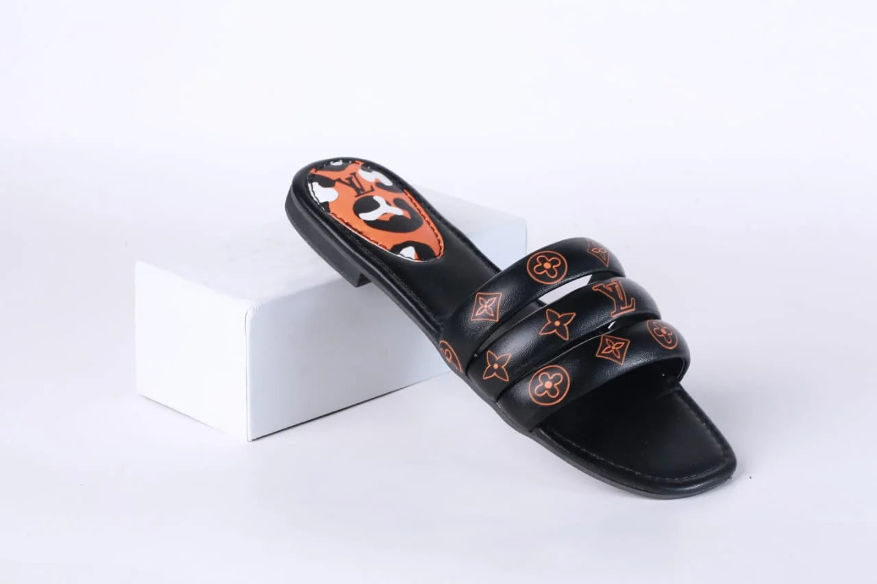 LV CASUAL SLIDES - BLACK