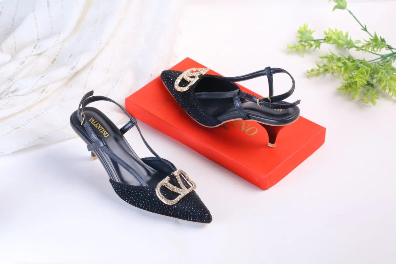 COMBO DEAL - VLOGO SIGNATURE PUMPS & CROSSBODY BAG - BLACK