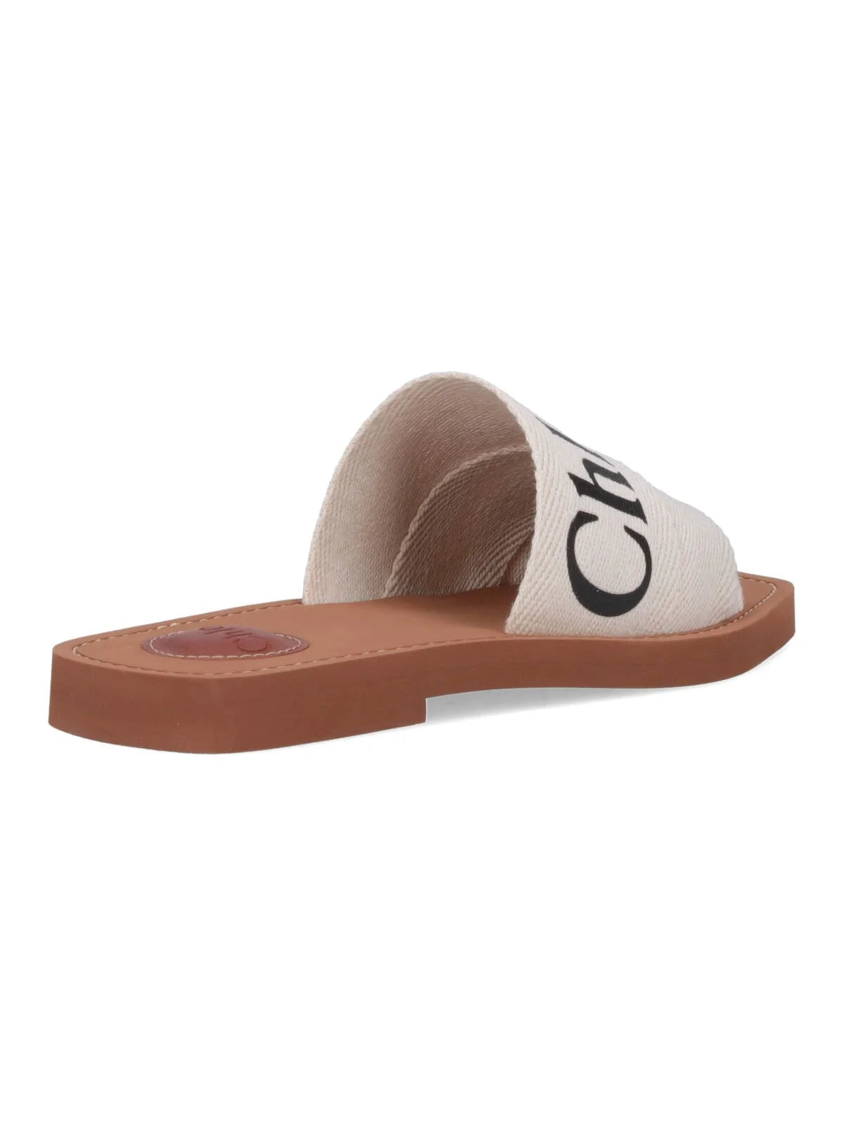 CHLOE WOODY FLAT MULE - BEIGE