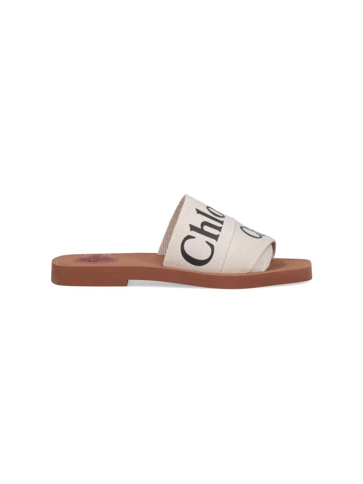 CHLOE WOODY FLAT MULE - BEIGE