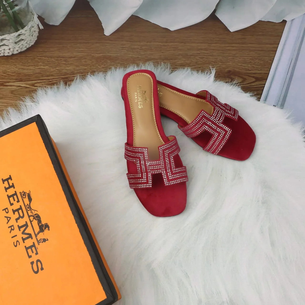 HERMES ORAN SANDAL - MAROON