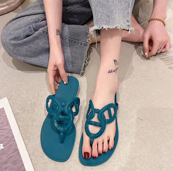 HERMES EGERIE SANDAL (Blue)