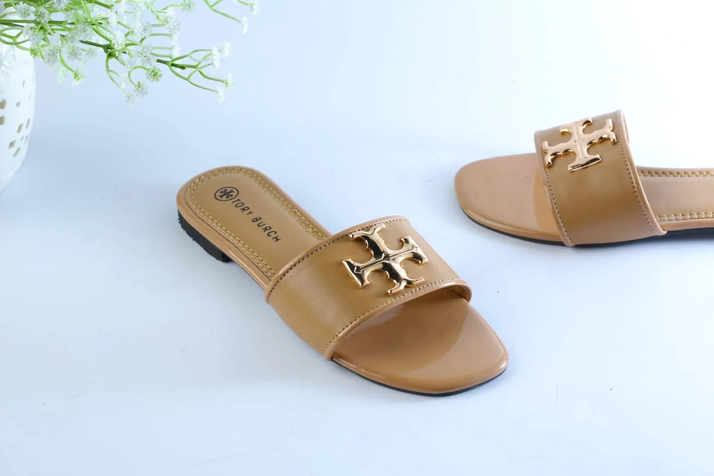 TORY ELEANOR SLIDES - BROWN