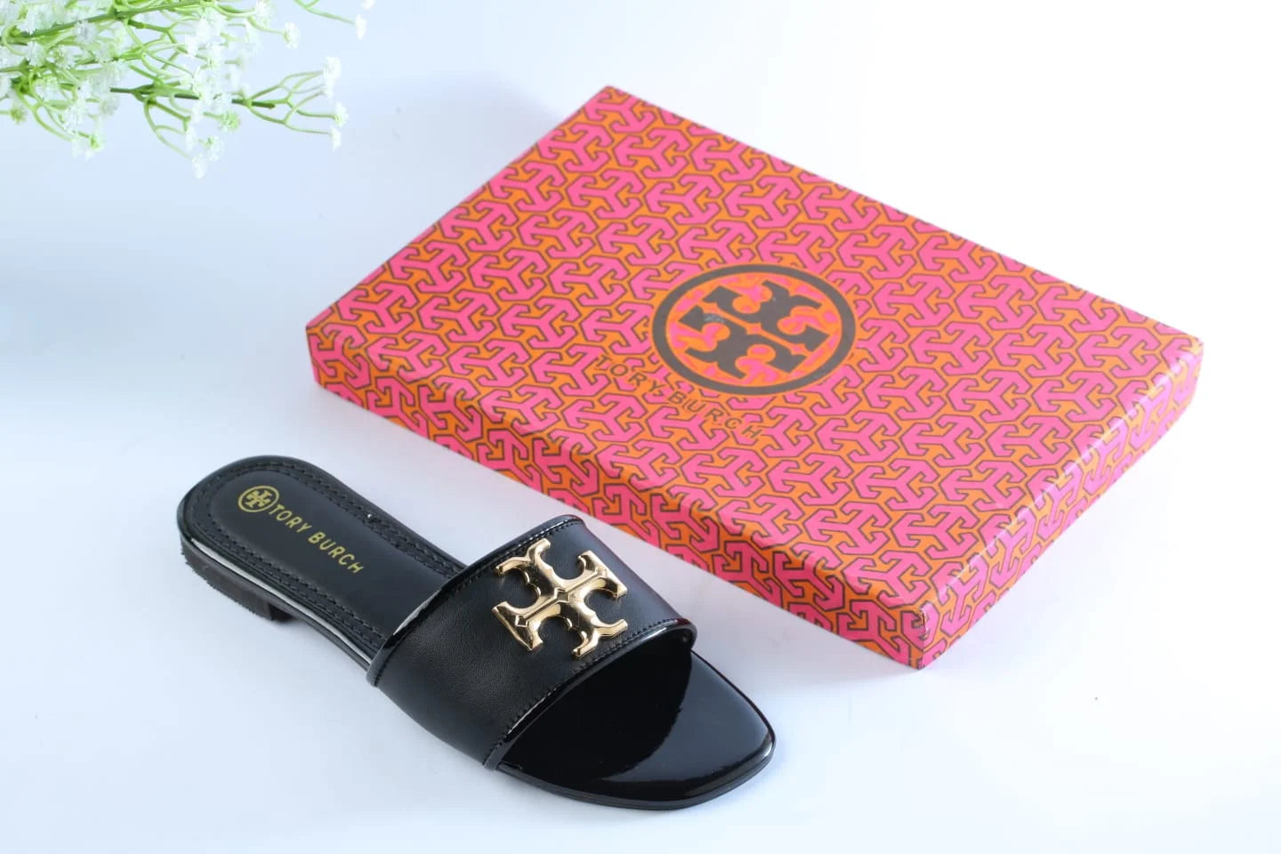 TORY ELEANOR SLIDES - BLACK