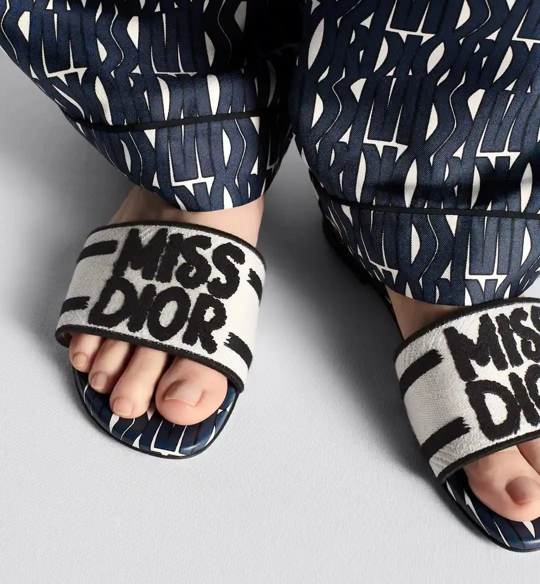 MISS DIOR DWAY SLIDES - NAVY