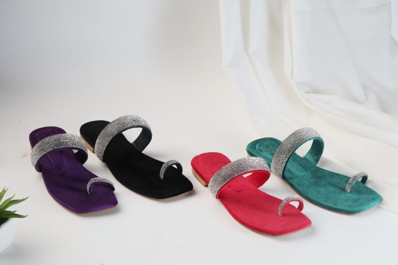 WALKBROS WOMEN'S MASH STRAP SLIPPERS - PURPLE