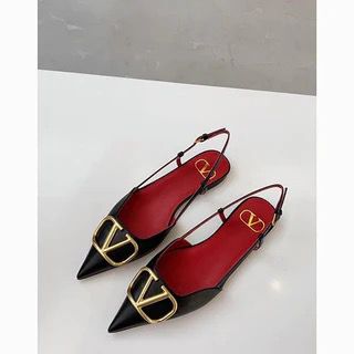 VALENTINO FLAT PUMPS - BLACK