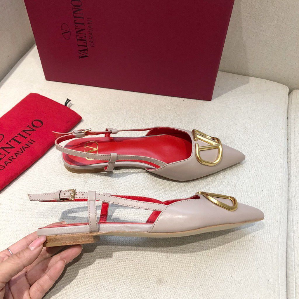 VALENTINO FLAT PUMPS - BEIGE