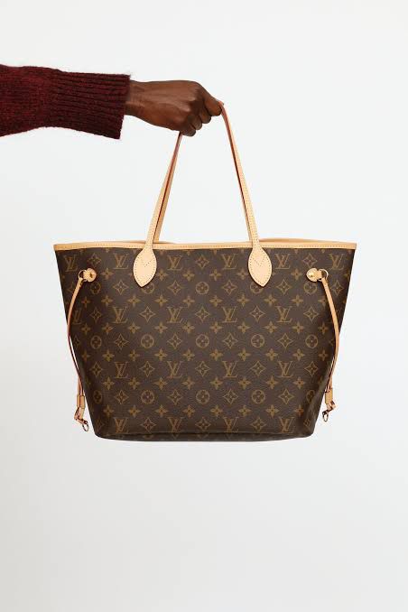 LV LOUIS VUITTON NEVERFULL TOTE BAG - BROWN ALPHA