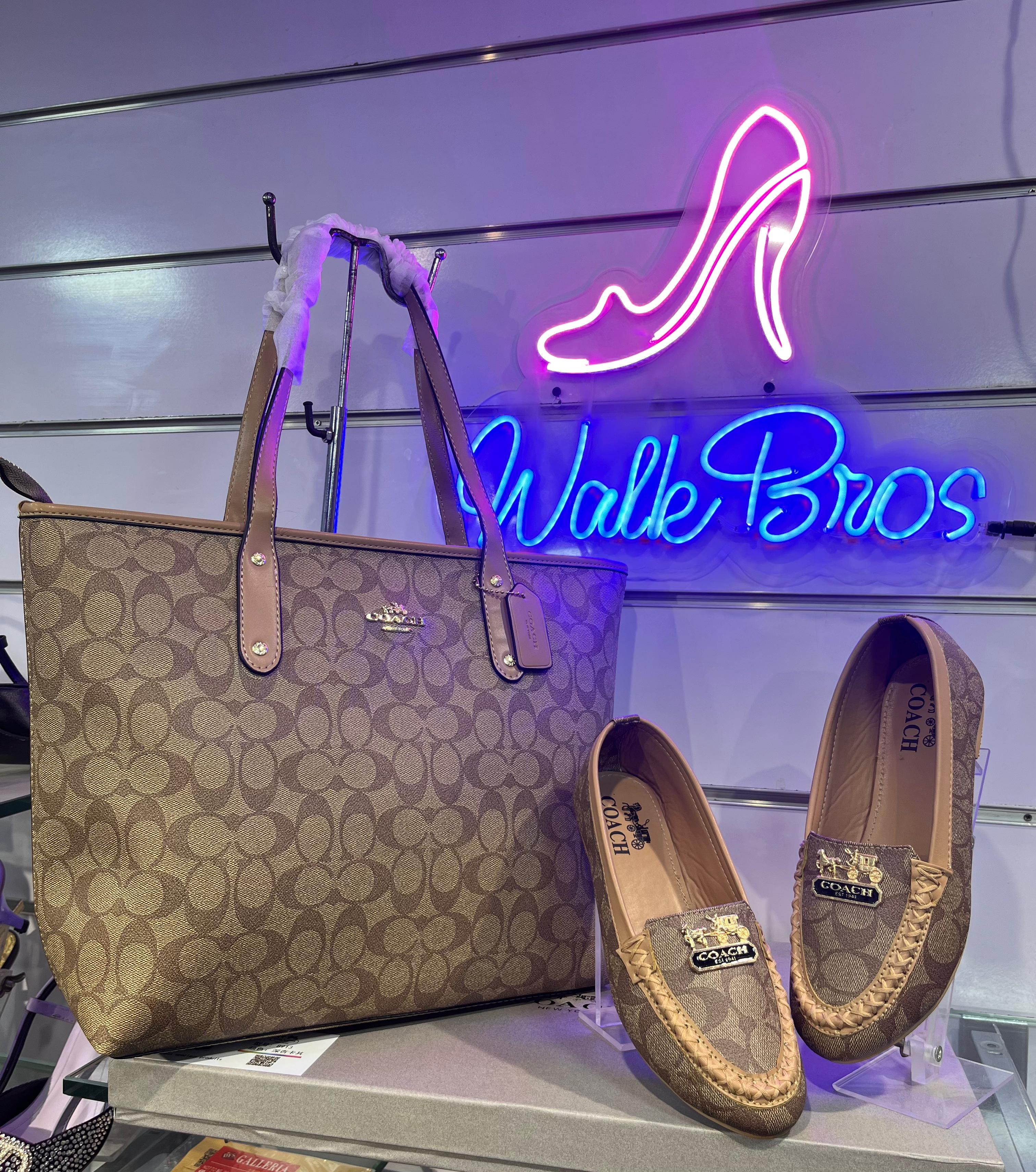 COMBO DEAL OF COACH ZIP TOTE BAG AND COACH FLAT PUMPS - BEIGE