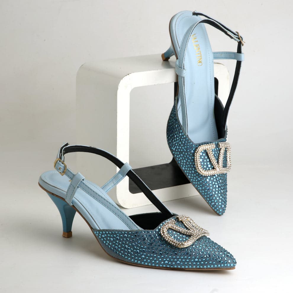VLOGO SIGNATURE PUMPS - LIGHT BLUE