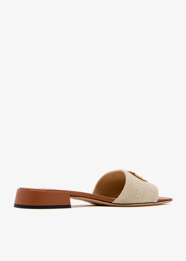 VALENTINO GARAVANI VLOGO SIGNATURE SANDALS FOR WOMEN - BROWN