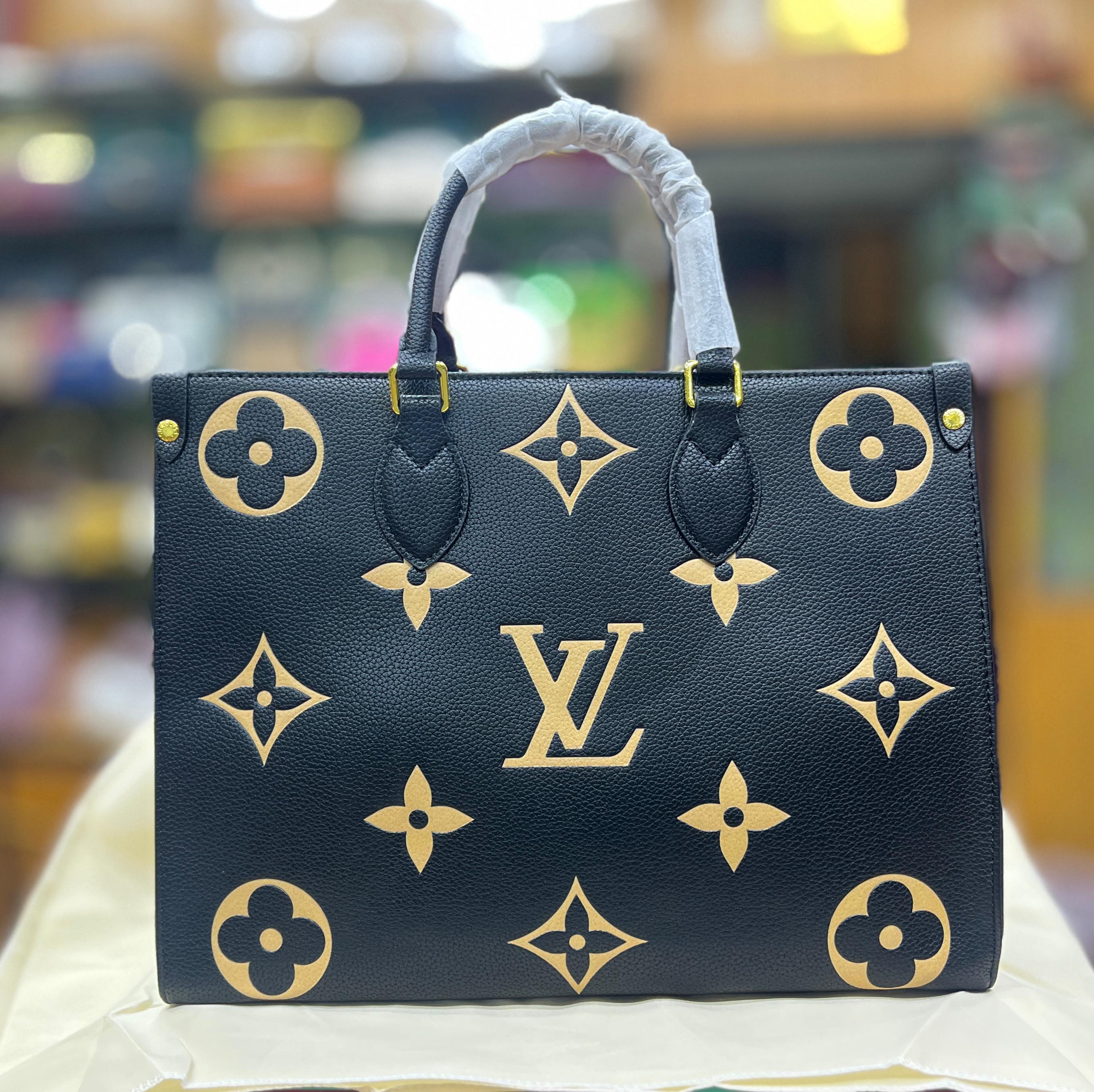 Louis Vuitton OnTheGo MM - BLACK & BEIGE