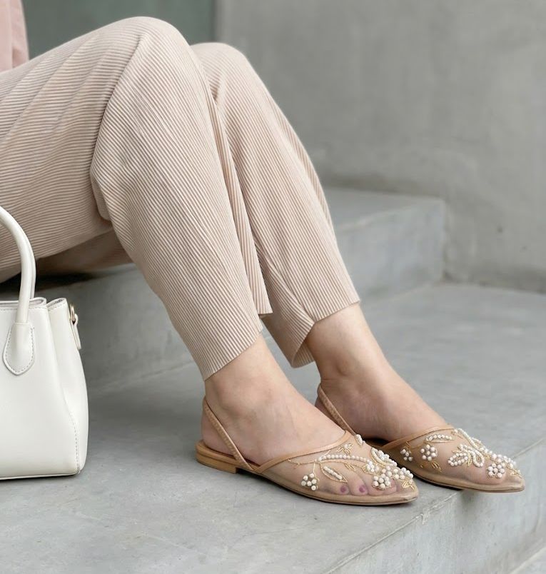 Zara Elegant Beige  Mules