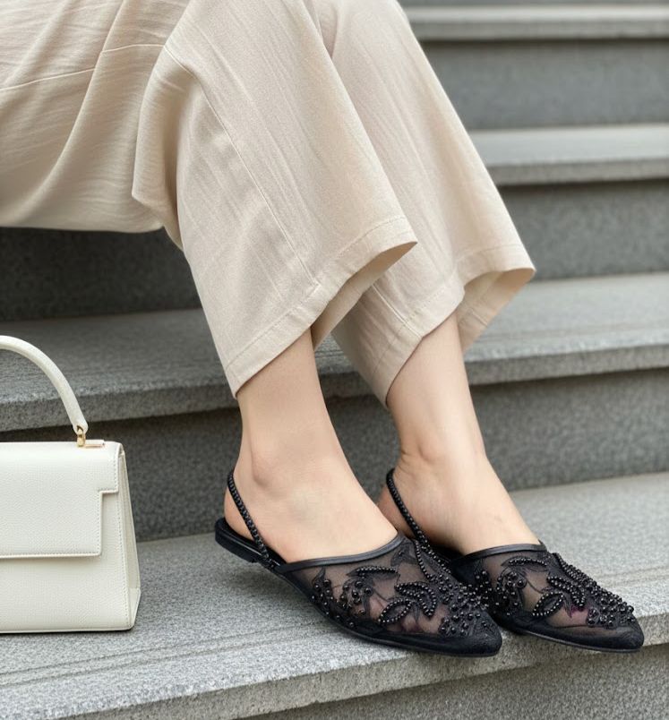 Zara Elegant Black  Mules