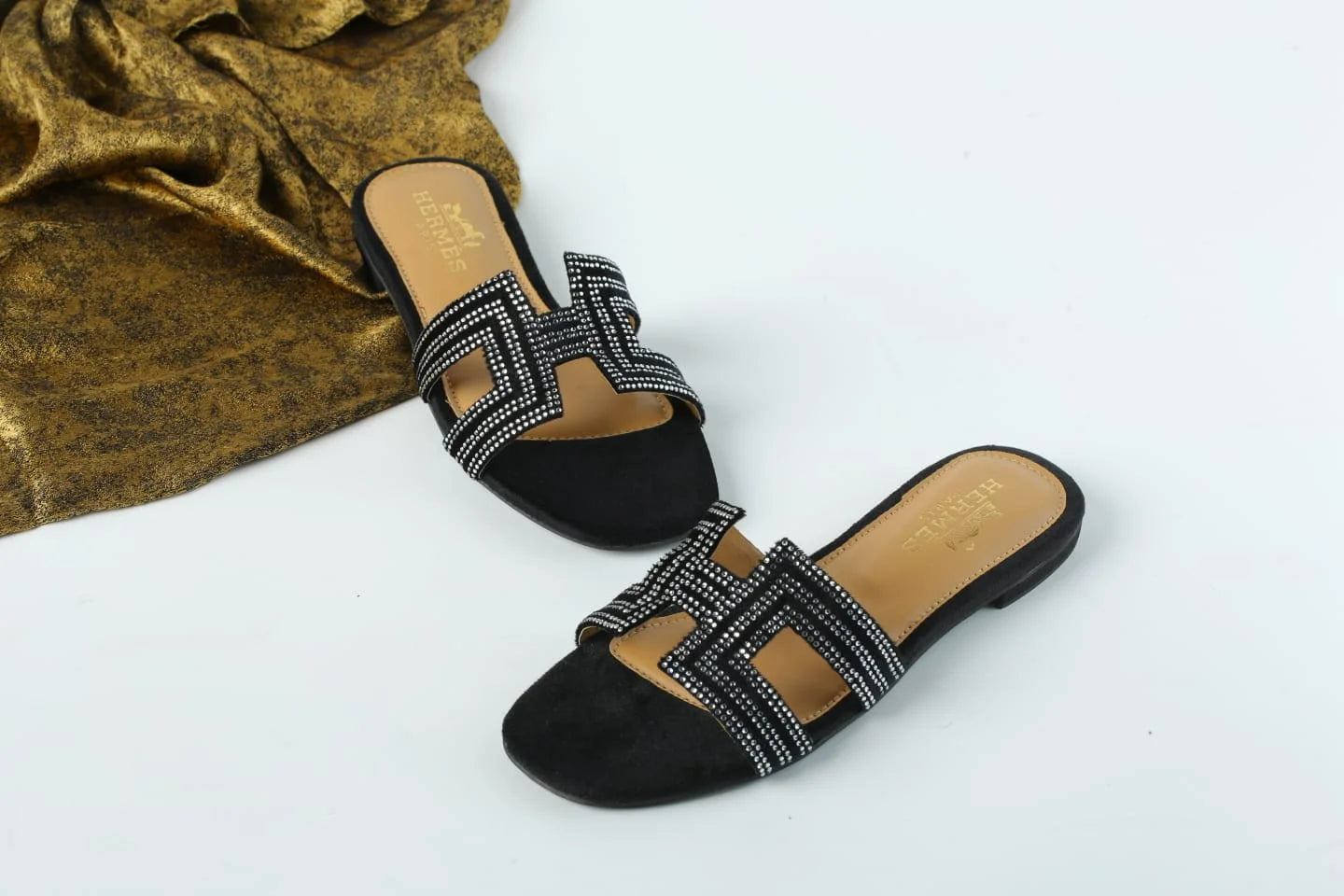HERMES ORAN SANDAL - BLACK