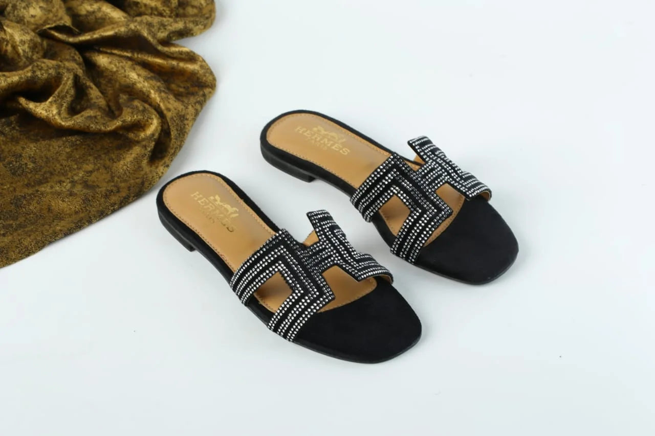 HERMES ORAN SANDAL - BLACK