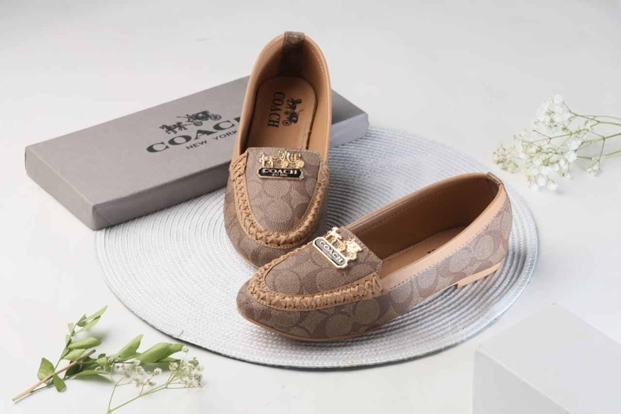 COACH LOAFERS FOR WOMENS - COFFEE