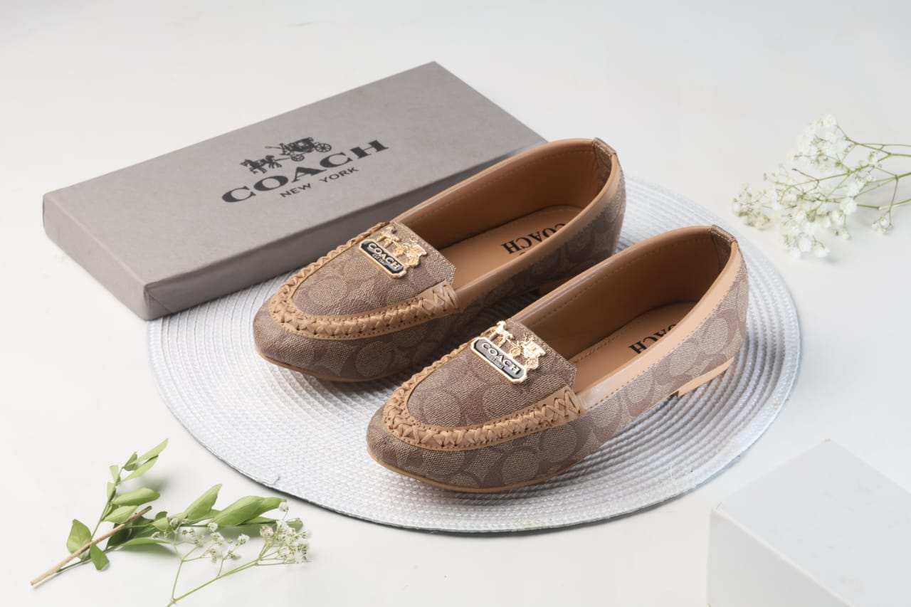 COACH LOAFERS FOR WOMENS - COFFEE
