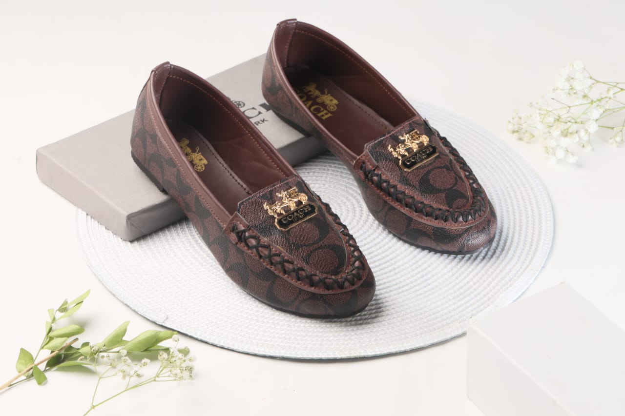 COACH LOAFERS FOR WOMENS - BROWN
