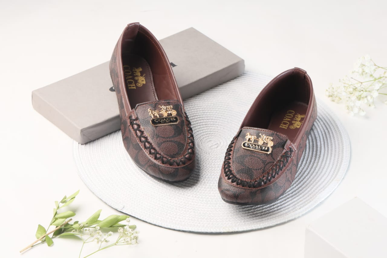 COACH LOAFERS FOR WOMENS - BROWN