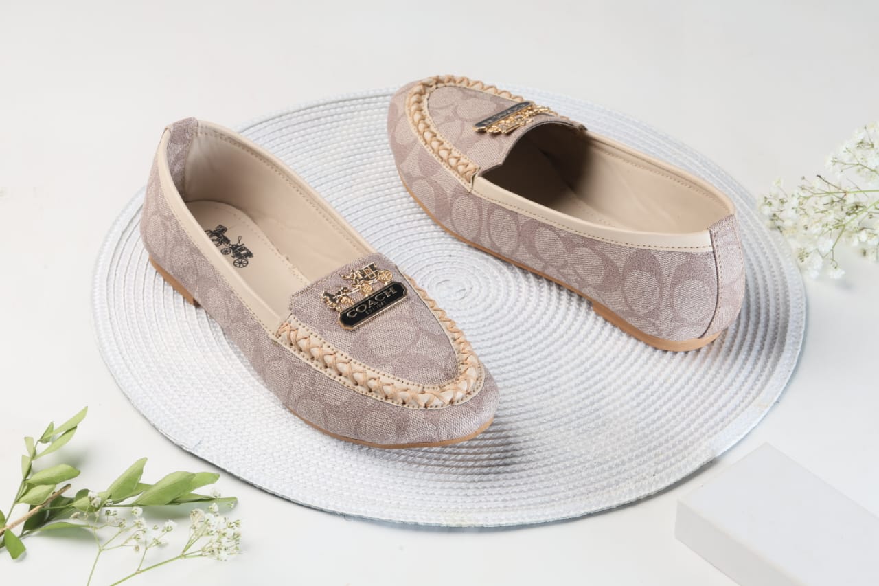 COACH LOAFERS FOR WOMENS - BEIGE