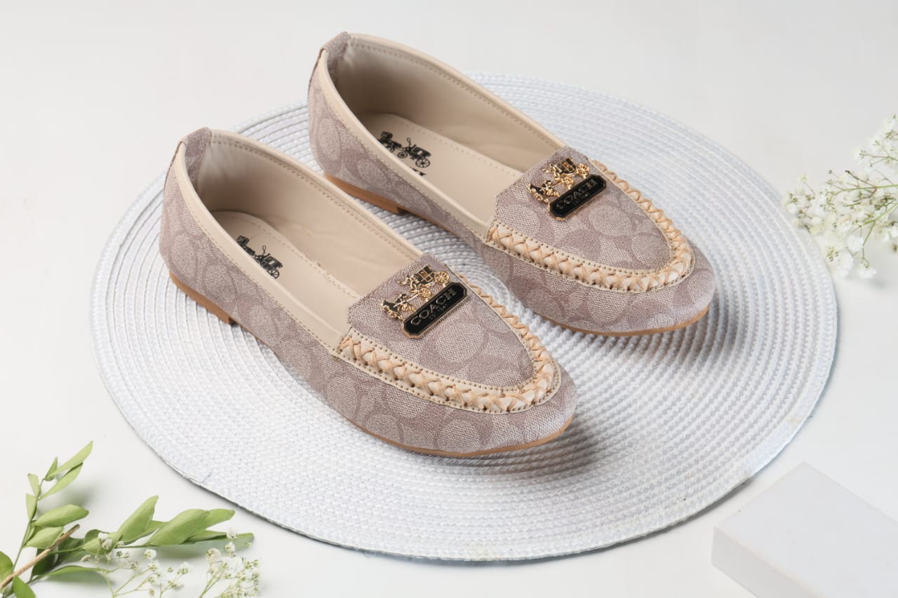 COACH LOAFERS FOR WOMENS - BEIGE