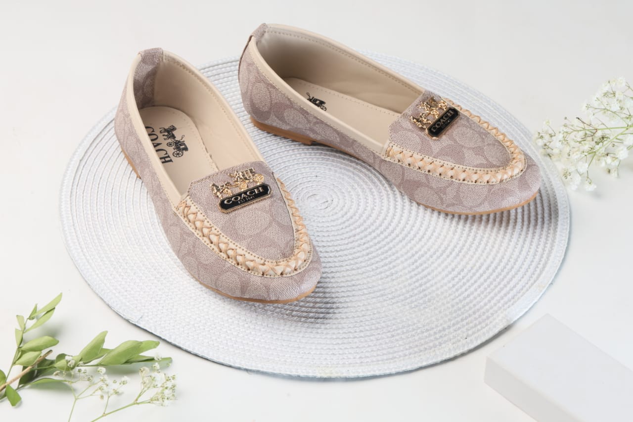 COACH LOAFERS FOR WOMENS - BEIGE