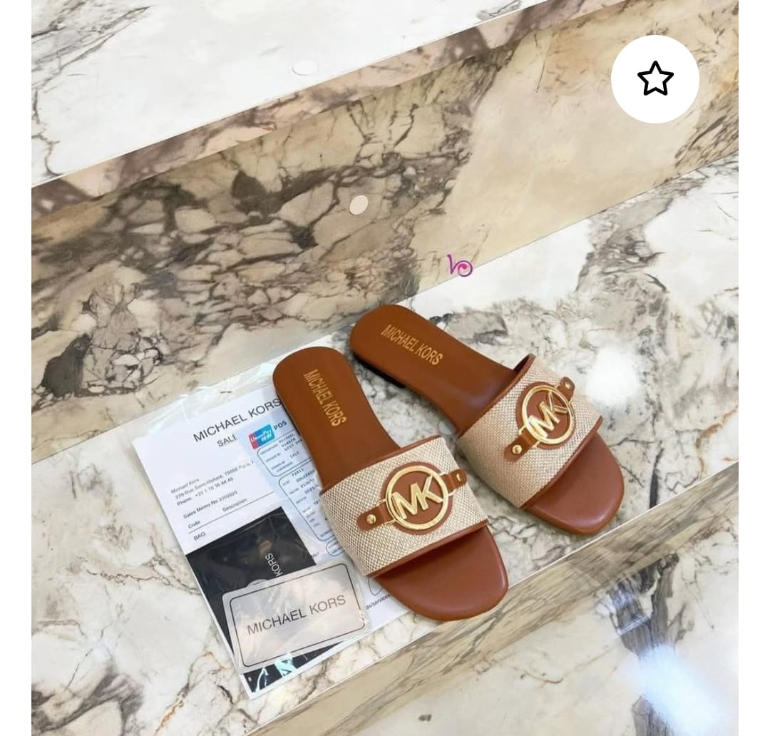 Michael Kors Logo Flats - BROWN
