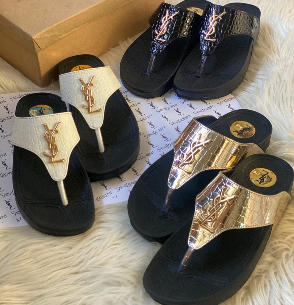 YSL CROCODILE FLIPFLOP