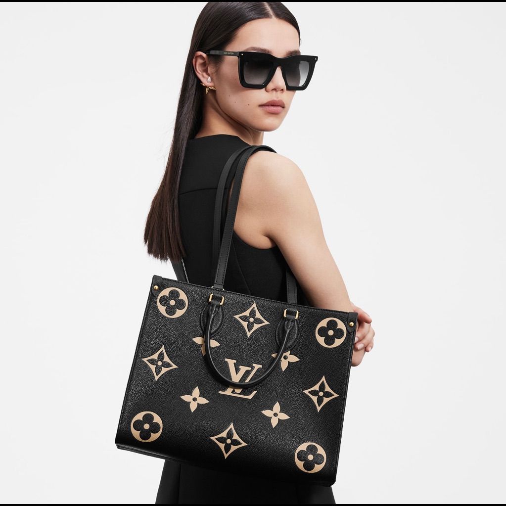 Louis Vuitton OnTheGo MM - BLACK & BEIGE