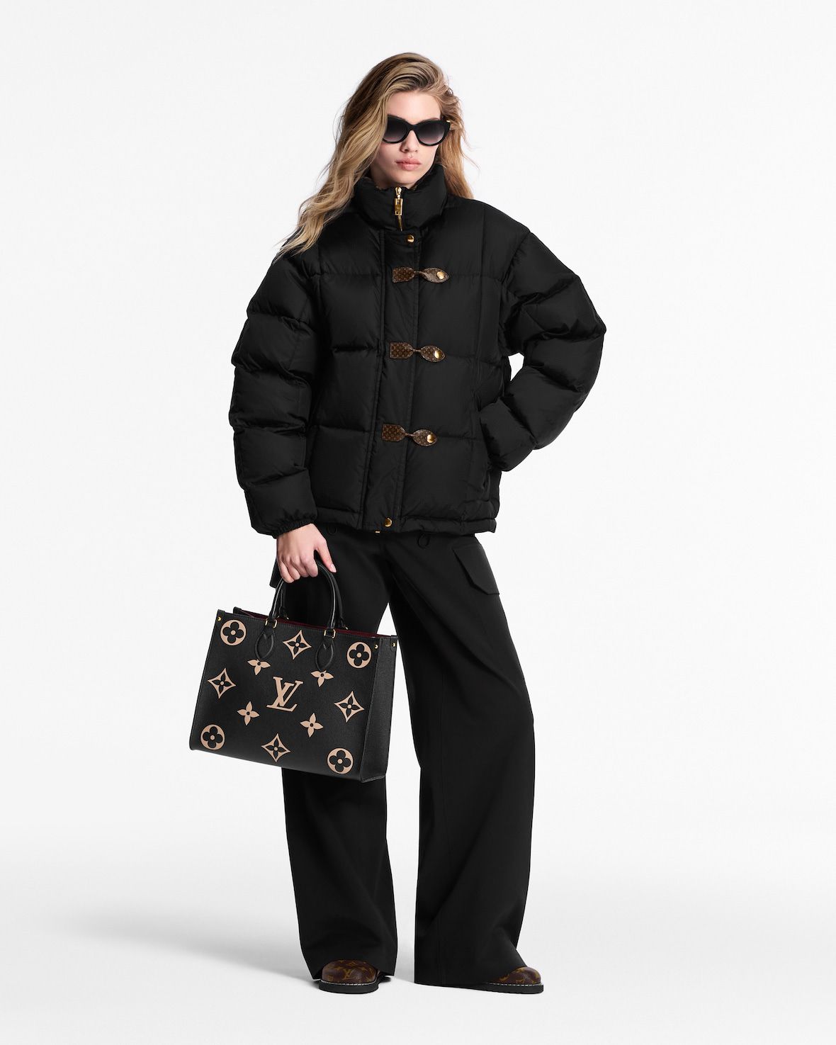 Louis Vuitton OnTheGo MM - BLACK & BEIGE