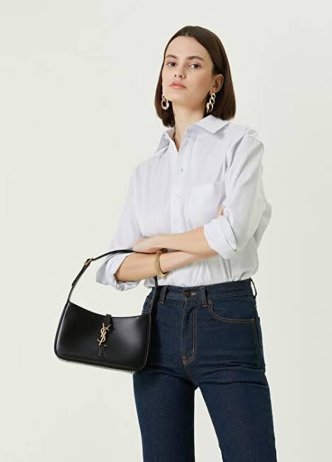 SAINT LAURENT Le 5 à 7 hobo shoulder BAG =BLACK