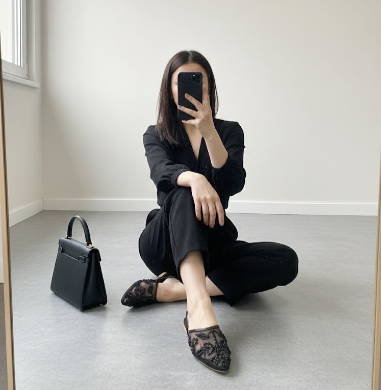 Zara Elegant Black  Mules