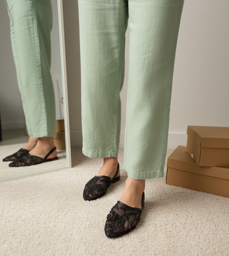 Zara Elegant Black  Mules